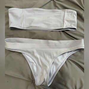 LA hearts strapless bikini